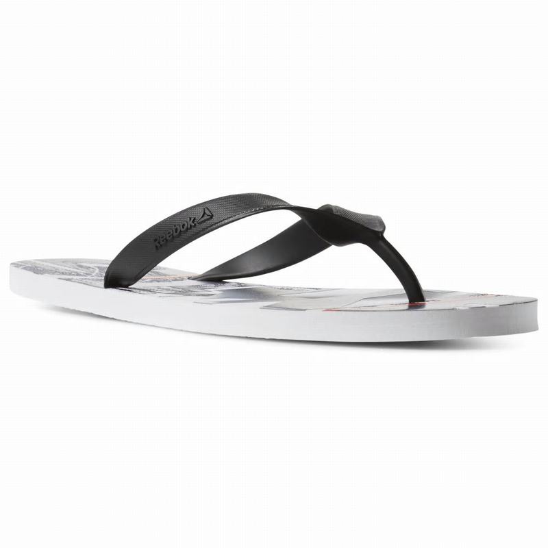 Papuci Reebok Cash Flip Barbati Negrii/Albi/Rosii Romania BI4001DF
